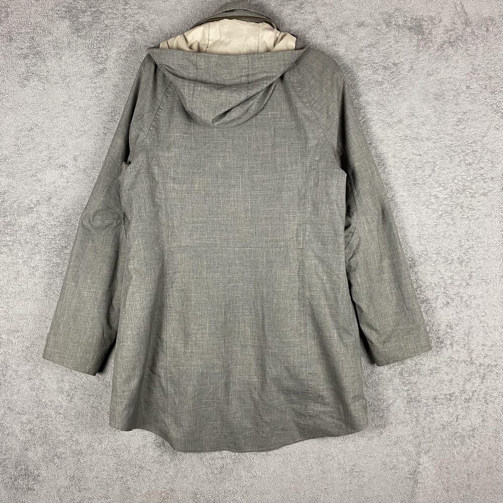 LL Bean Jacket Womens Small Gray Hooded Full Zip Polyester Parka Coat Insulated - Picture 12 of 16
